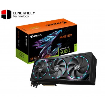 GIGABYTE AORUS GeForce RTX 5080 Master 16G Graphics Card, WINDFORCE Cooling, 16GB 256-Bit GDDR7, PCIe 5.0, 8K Display Support, Gaming Video Card