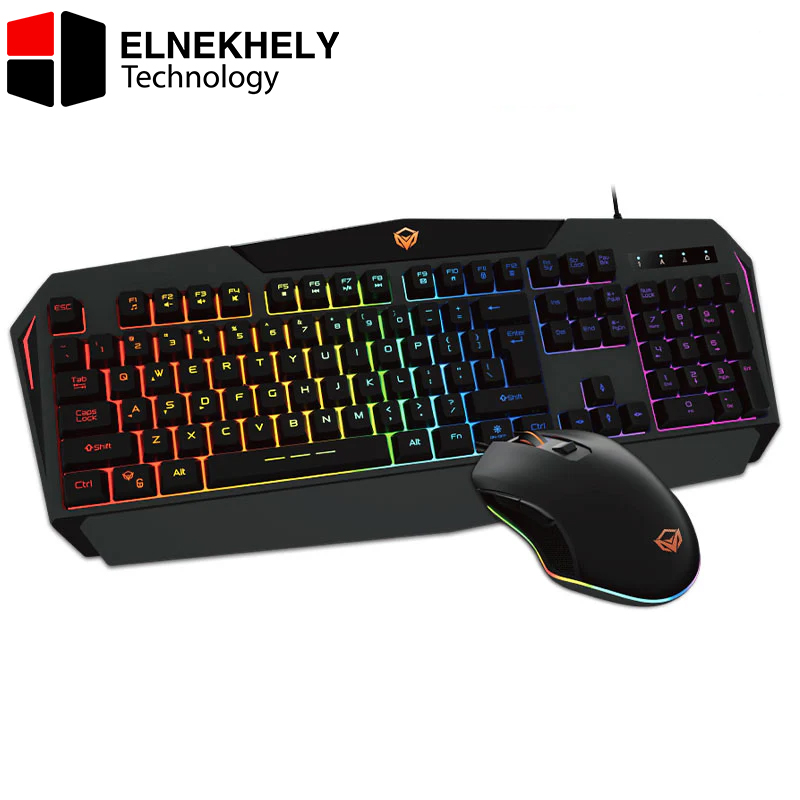 Meetion C510 Backlit Gaming Keyboard and Mouse Combo – RGB LED Wired Set for PC & Laptop