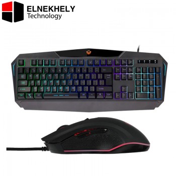 Meetion C510 Backlit Gaming Keyboard and Mouse Combo – RGB LED Wired Set for PC & Laptop