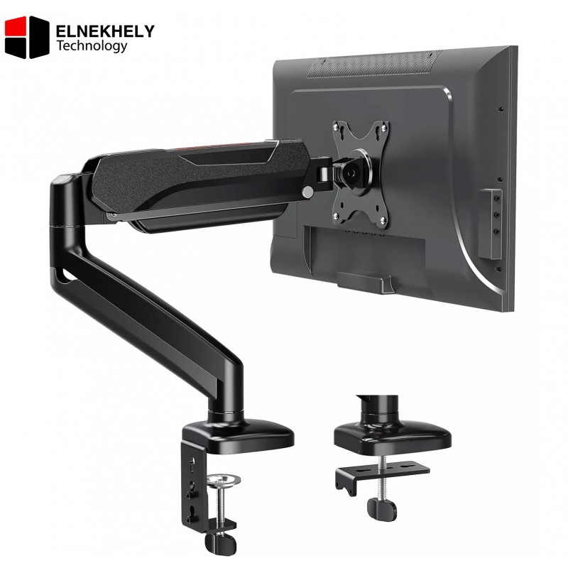 Redragon Ombra GMK914 Single Gas Spring Monitor Arm – Fully Adjustable Desk Mount for 13–32 Inch Monitors