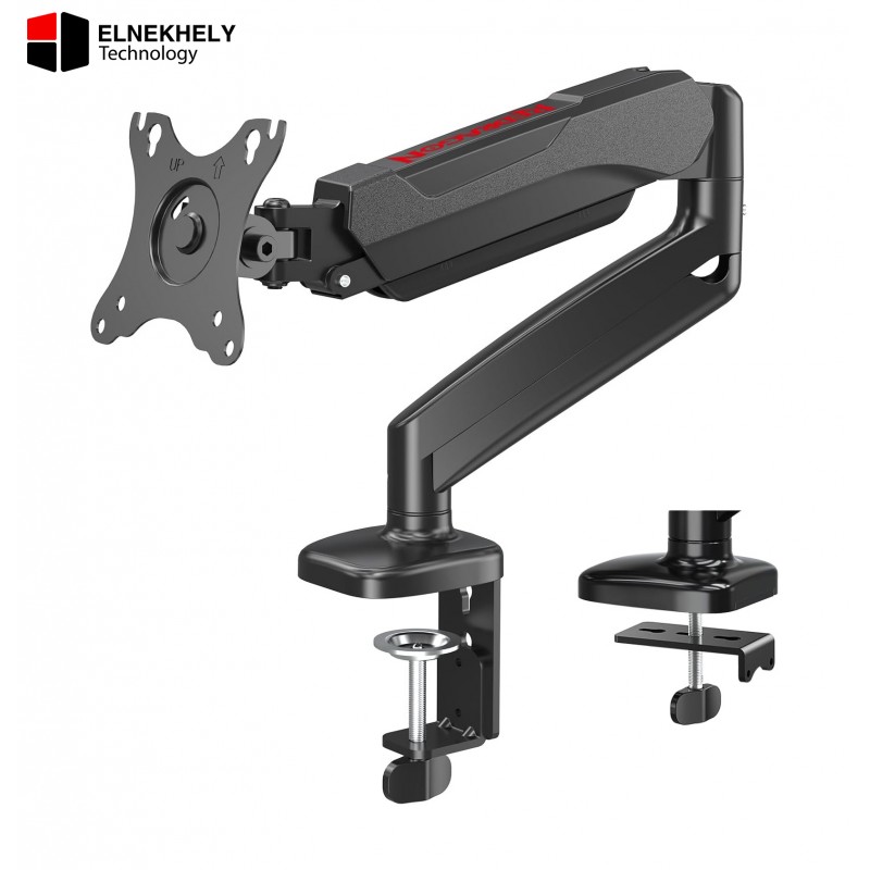 Redragon Ombra GMK914 Single Gas Spring Monitor Arm – Fully Adjustable Desk Mount for 13–32 Inch Monitors