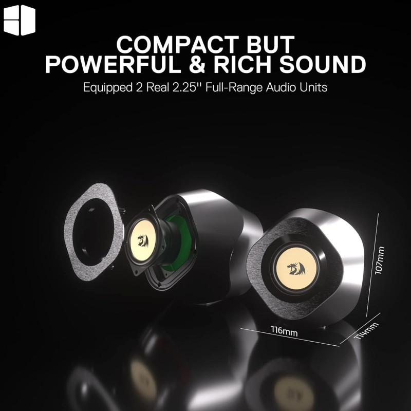 Redragon GS590 Wireless RGB Desktop Speakers Redragon GS590 Wireless RGB Desktop Speakers
