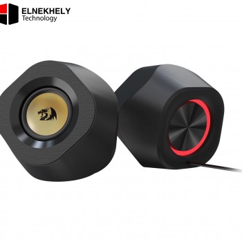 Redragon GS590 Wireless RGB Desktop Speakers – Bluetooth, AUX & USB Modes, Stereo Sound, Compact Design