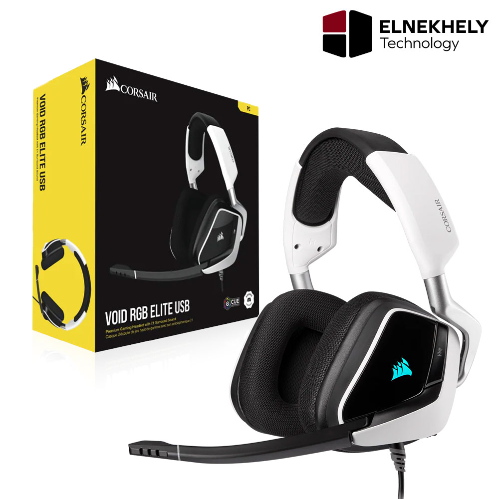 Bulk Memo tabak Corsair VOID RGB ELITE White Virtual 7.1 Surround Premium Gaming Headset - CA-9011204-NA Bulk Memo tabak Corsair VOID RGB ELITE White Virtual 7.1 Surround Premium Gaming Headset - CA-9011204-NA