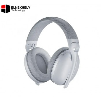 AULA S6 Tri-Mode Wireless Gaming Headset (40mm Drivers / Bluetooth 5.3) - White