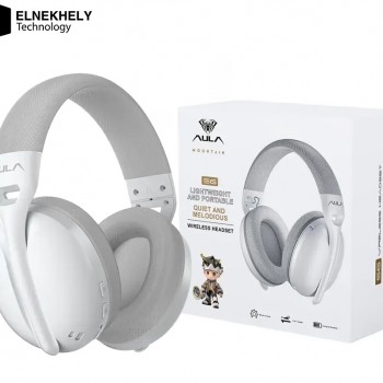 AULA S6 Tri-Mode Wireless Gaming Headset (40mm Drivers / Bluetooth 5.3) - White