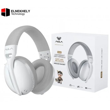 AULA S6 Tri-Mode Wireless Gaming Headset (40mm Drivers / Bluetooth 5.3) - White