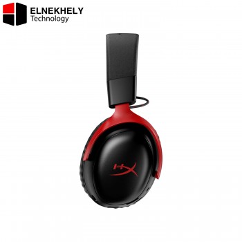 HP HyperX Cloud III S Wireless Gaming Headset – 53mm Angled Drivers, Memory Foam & Premium Leatherette, Electret Condenser Microphone, Black/Red | A59Z0AA