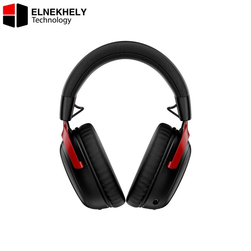 HP HyperX Cloud III S Wireless Gaming Headset – 53mm Angled Drivers, Memory Foam & Premium Leatherette, Electret Condenser Microphone, Black/Red | A59Z0AA