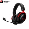 HP HyperX Cloud III S Wireless Gaming Headset – 53mm Angled Drivers, Memory Foam & Premium Leatherette, Electret Condenser Microphone, Black/Red | A59Z0AA
