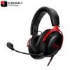 HyperX Cloud III Wired Gaming Headset – 53mm Angled Drivers, DTS Spatial Audio, Memory Foam Comfort, Ultra-Clear 10mm Mic, USB-C/USB-A/3.5mm, Compatible with PC, PS5, Xbox Series X|S – Black/Red
