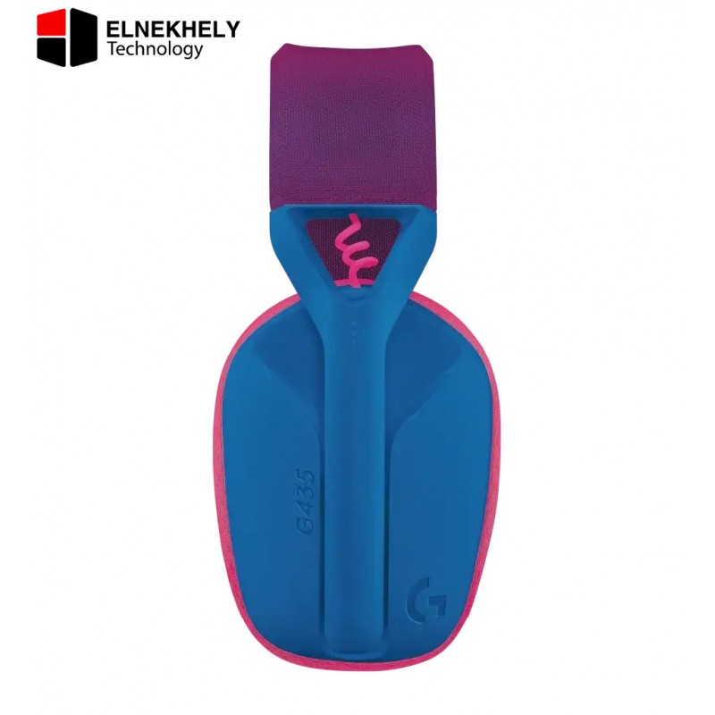 Logitech G435 LIGHTSPEED Wireless Gaming Headset – Bluetooth & 2.4GHz Connectivity, Ultra-Lightweight Over-Ear Design, Dual Beamforming Mics, 18H Battery Life – Blue & Pink