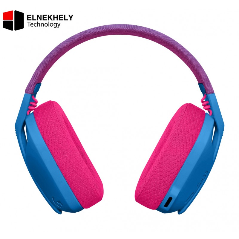 Logitech G435 LIGHTSPEED Wireless Gaming Headset – Bluetooth & 2.4GHz Connectivity, Ultra-Lightweight Over-Ear Design, Dual Beamforming Mics, 18H Battery Life – Blue & Pink