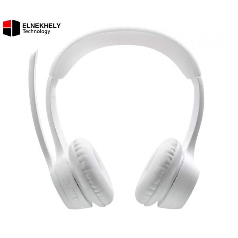 Logitech Zone 300 Wireless Headset – Off-White, Lightweight On-Ear Headphones with Noise-Canceling Microphone