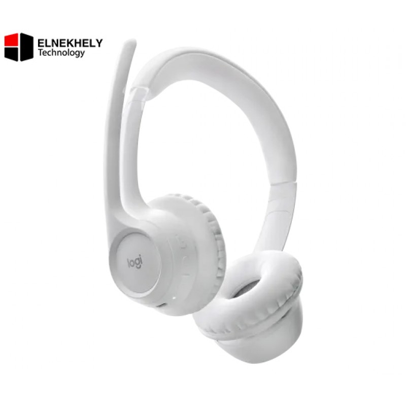 Logitech Zone 300 Wireless Headset – Off-White, Lightweight On-Ear Headphones with Noise-Canceling Microphone