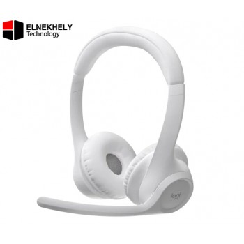 Logitech Zone 300 Wireless Headset – Off-White, Lightweight On-Ear Headphones with Noise-Canceling Microphone