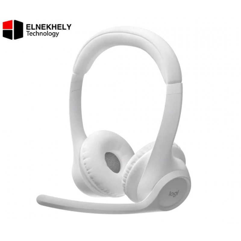 Logitech Zone 300 Wireless Headset – Off-White, Lightweight On-Ear Headphones with Noise-Canceling Microphone