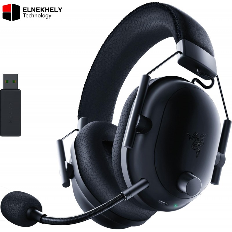 Razer BlackShark V2 Pro 2023 Wireless Gaming Headset – RZ04-04530100-R3M1 – Over-Ear, Black – Pro-Grade Mic, 2.4GHz Wireless & Bluetooth – for PC, PS5, PS4