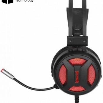 Redragon MINOS H210 Gaming Headphones – Virtual 7.1 Surround Sound, 50mm Drivers, Black/Red