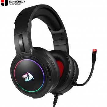 Redragon H270 Mento RGB Wired Gaming Headset – 50mm Drivers, 3.5mm + USB, Surround Sound, Black