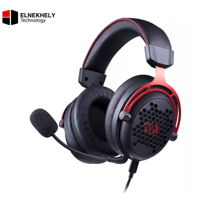 Redragon H386 Diomedes Wired Gaming Headset – 7.1 Surround Sound, 53mm Drivers, Detachable Mic, Multi-Platform - Black