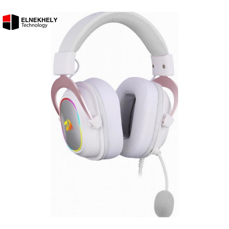 Redragon H510 Zeus-X RGB Wired Headset – White, 7.1 Surround Sound, 53mm Audio Drivers, Memory Foam Ear Pads, Durable Fabric Design, USB Powered, Multi-Platform Support (PC / PS4 / Nintendo Switch)
