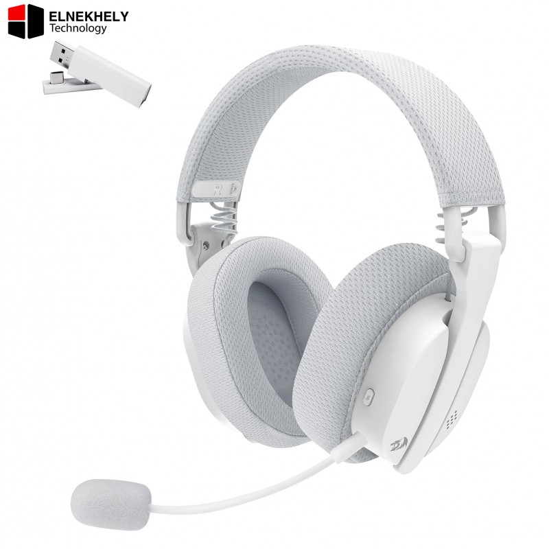 Redragon H888 White Wireless Gaming Headset – 7.1 Surround Sound