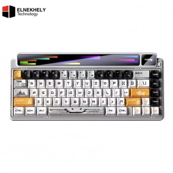 AULA LEOBOG AMG65 Tri-Mode Wireless Mechanical Keyboard (TFT Screen / 65% Hot-Swap) - White