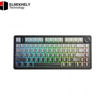 AULA F75 Tri-Mode Wireless Mechanical Keyboard (Reaper Switch / 75% Hot-Swap) - Gradient Grey
