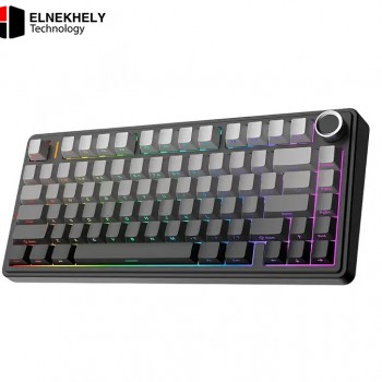 AULA F75 Tri-Mode Wireless Mechanical Keyboard (Reaper Switch / 75% Hot-Swap) - Gradient Grey