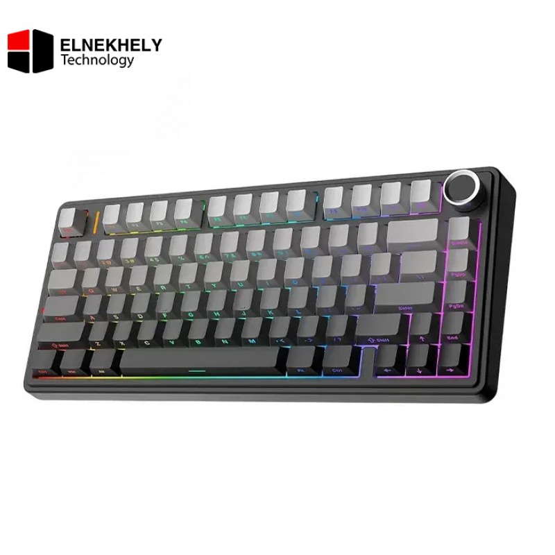 AULA F75 Tri-Mode Wireless Mechanical Keyboard (Reaper Switch / 75% Hot-Swap) - Gradient Grey