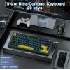 AULA F75 Tri-Mode Wireless Mechanical Keyboard (Reaper Switches / 75% Hot-Swap / 4000mAh) - Thunder Black