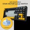 AULA F75 Tri-Mode Wireless Mechanical Keyboard (Reaper Switches / 75% Hot-Swap / 4000mAh) - Thunder Black