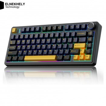 AULA F75 Tri-Mode Wireless Mechanical Keyboard (Reaper Switches / 75% Hot-Swap / 4000mAh) - Thunder Black