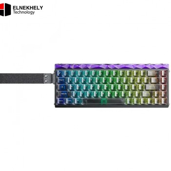 AULA HERO 68 HE Magnetic Switches Wired Gaming Keyboard (Jade King SW / 8K Polling Rate / Rapid Trigger) - Black Frosted Translucent