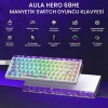 AULA HERO 68 HE Magnetic Switches Wired Gaming Keyboard (Silver Switch / 8K Polling Rate / Rapid Trigger) - Transparent White AULA HERO 68 HE Magnetic Switches Wired Gaming Keyboard (Silver Switch / 8K Polling Rate / Rapid Trigger) - Transparent White