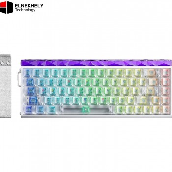 AULA HERO 68 HE Magnetic Switches Wired Gaming Keyboard (Silver Switch / 8K Polling Rate / Rapid Trigger) - Transparent White
