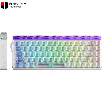 AULA HERO 68 HE Magnetic Switches Wired Gaming Keyboard (Silver Switch / 8K Polling Rate / Rapid Trigger) - Transparent White