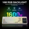 AULA L99 Tri-Mode Wireless Mechanical Keyboard (Caramel Latte Switches / 3.98" IPS Touchscreen / 75% Hot-Swap) - Latte Brown