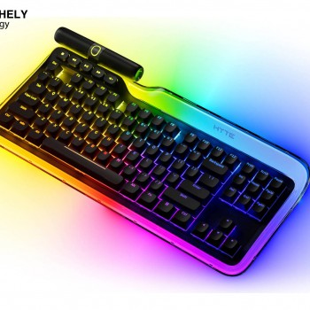Hyte meet Premium Tenkeyless Mechanical Keyboard – Hot-Swappable, RGB, Fluffy Lavender Switches, Dual Knobs Hyte meet Premium Tenkeyless Mechanical Keyboard – Hot-Swappable, RGB, Fluffy Lavender Switches, Dual Knobs
