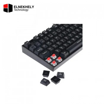 Redragon K552L-KR Kumara 87-Key Mechanical Gaming Keyboard – Red Switch, EN/AR Layout, No Light Edition - Black Redragon K552L-KR Kumara 87-Key Mechanical Gaming Keyboard – Red Switch, EN/AR Layout, No Light Edition - Black