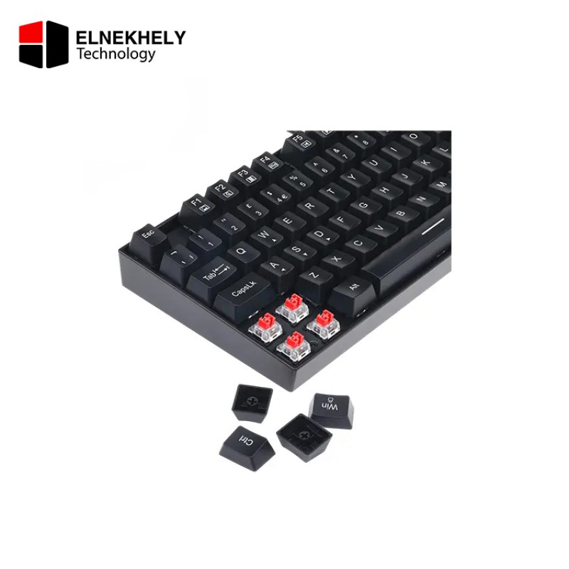 Redragon K552L-KR Kumara 87-Key Mechanical Gaming Keyboard – Red Switch, EN/AR Layout, No Light Edition - Black Redragon K552L-KR Kumara 87-Key Mechanical Gaming Keyboard – Red Switch, EN/AR Layout, No Light Edition - Black