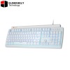 Meetion MT-MK600RD Mechanical Gaming Keyboard White, Full Anti-Ghosting 104 Keys, USB Wired, Windows & Mac Compatible