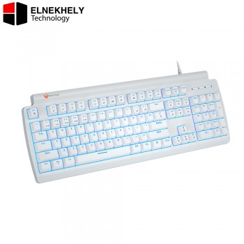Meetion MT-MK600RD Mechanical Gaming Keyboard White, Full Anti-Ghosting 104 Keys, USB Wired, Windows & Mac Compatible