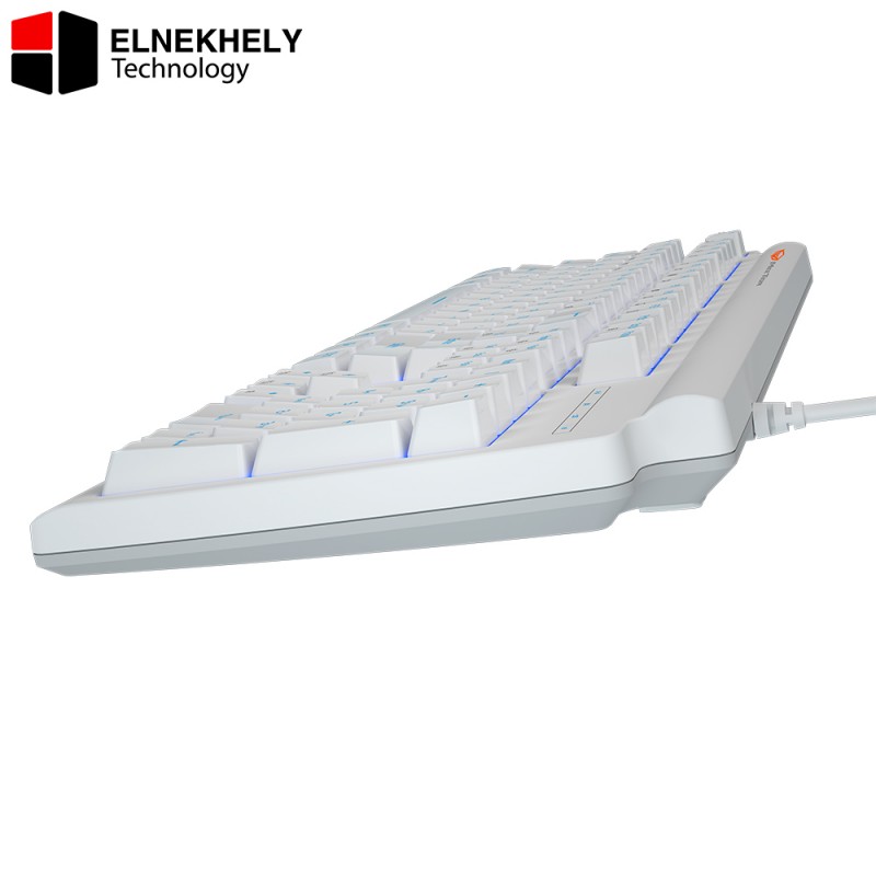 Meetion MT-MK600RD Mechanical Gaming Keyboard White, Full Anti-Ghosting 104 Keys, USB Wired, Windows & Mac Compatible