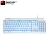 Meetion MT-MK600RD Mechanical Gaming Keyboard White, Full Anti-Ghosting 104 Keys, USB Wired, Windows & Mac Compatible