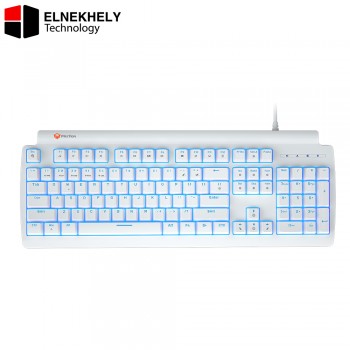 Meetion MT-MK600RD Mechanical Gaming Keyboard White, Full Anti-Ghosting 104 Keys, USB Wired, Windows & Mac Compatible