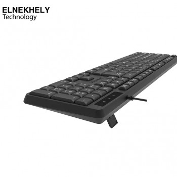 Meetion K200 USB Wired Keyboard – Waterproof Spill-Resistant Full-Size 104/105 Keys Silent Typing Ergonomic Design with 1.8m Cable Plug & Play for Windows & Mac Office Home
