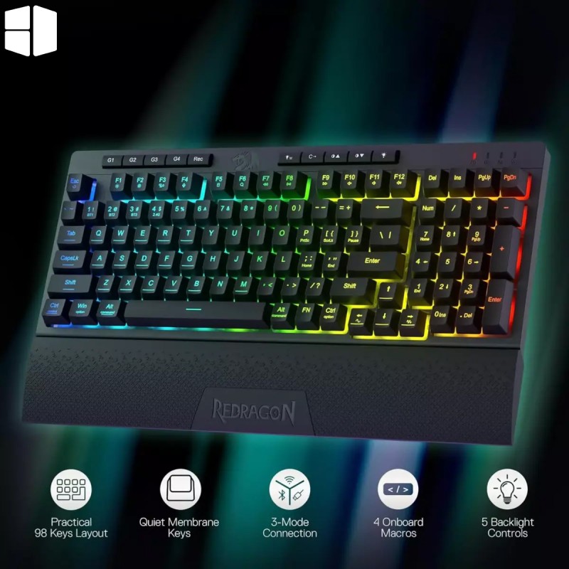 Redragon K515 PRO Shiva RGB Wireless Gaming Keyboard