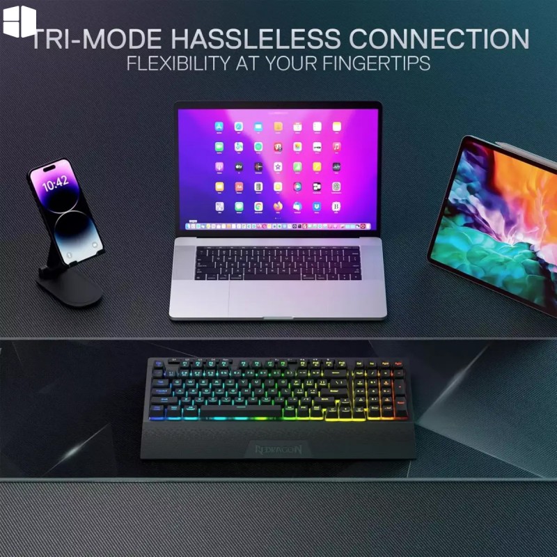 Redragon K515 PRO Shiva RGB Wireless Gaming Keyboard